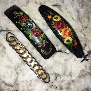 🌼🌸 THREE lovely hair barrettes 🌸🌼
